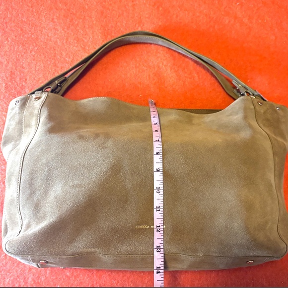 Rebecca Minkoff honey caramel M.A.B carryall hobo suede leather large tote NWT - Picture 16 of 16
